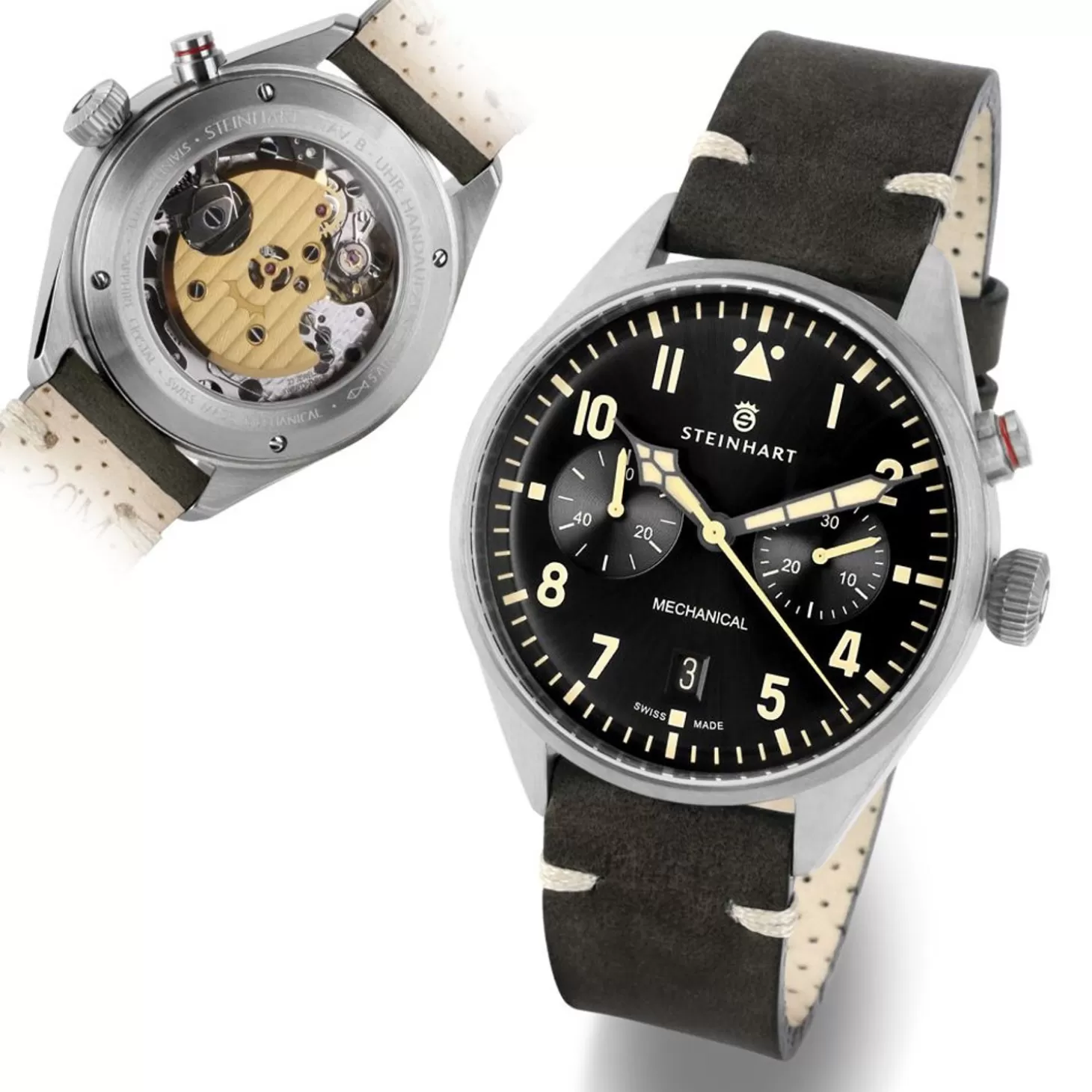 Nav.B - Monopusher 42 Zwart^Steinhart Watches Best Sale
