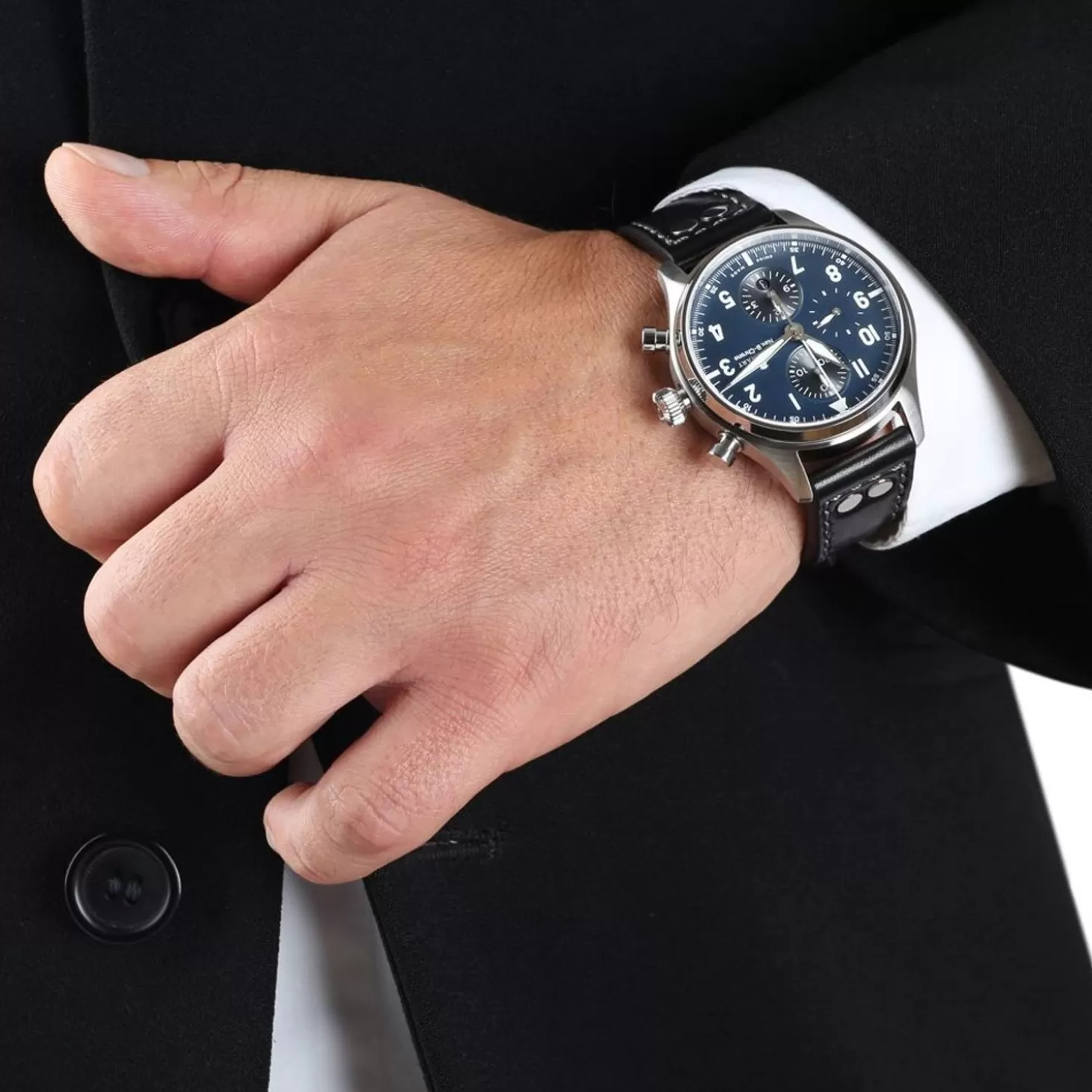 Nav.B-Chrono 42 Klassiek A-Type Blauw^Steinhart Watches Shop