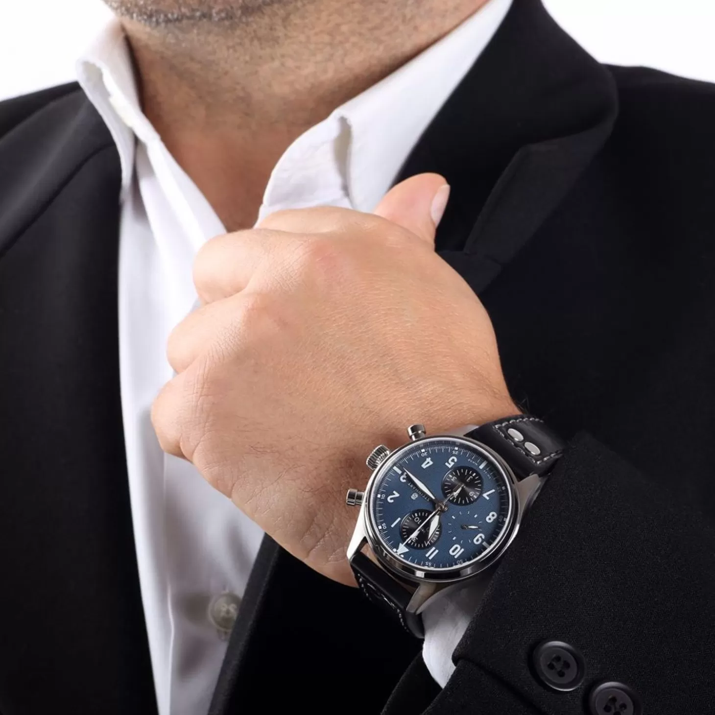 Nav.B-Chrono 42 Klassiek A-Type Blauw^Steinhart Watches Shop