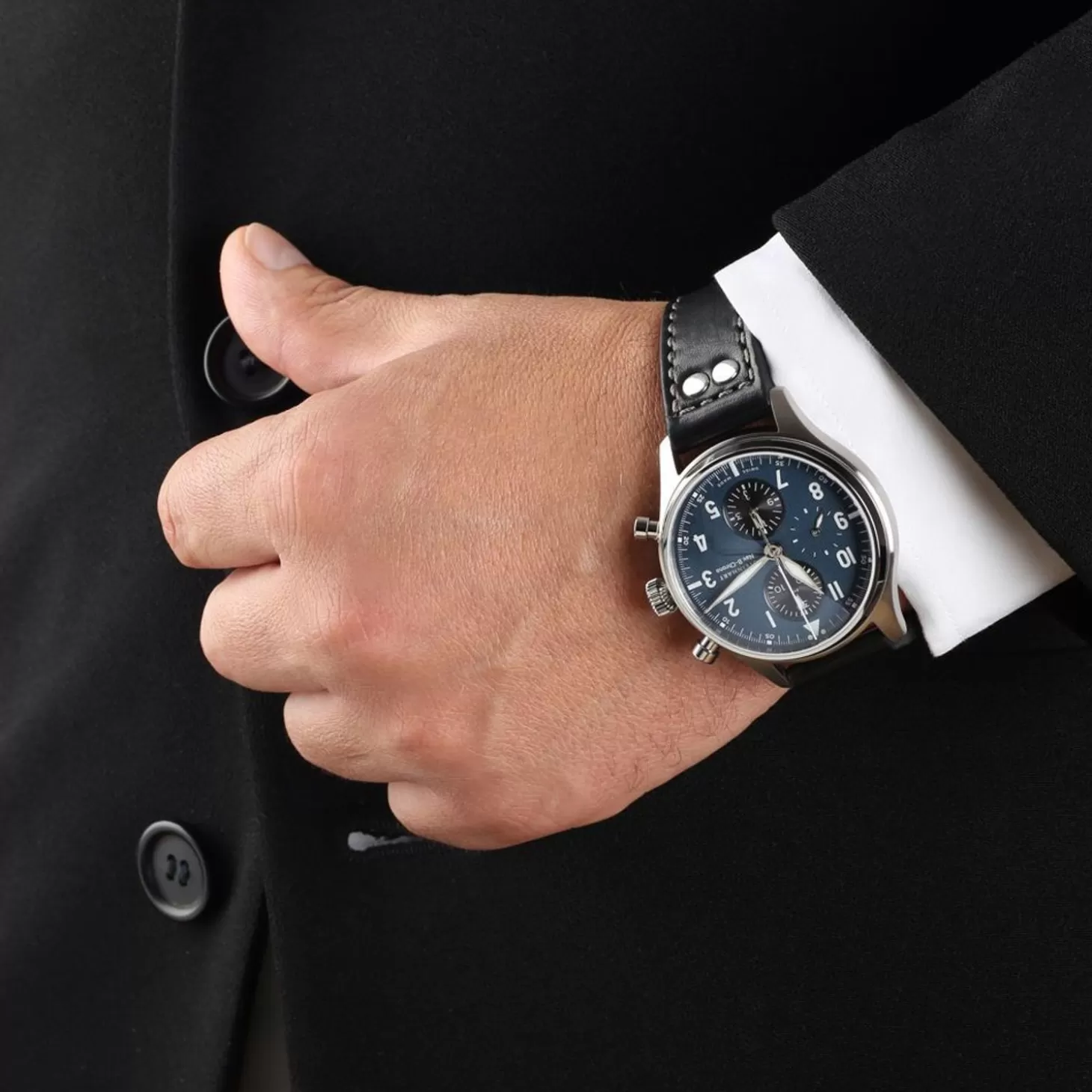 Nav.B-Chrono 42 Klassiek A-Type Blauw^Steinhart Watches Shop