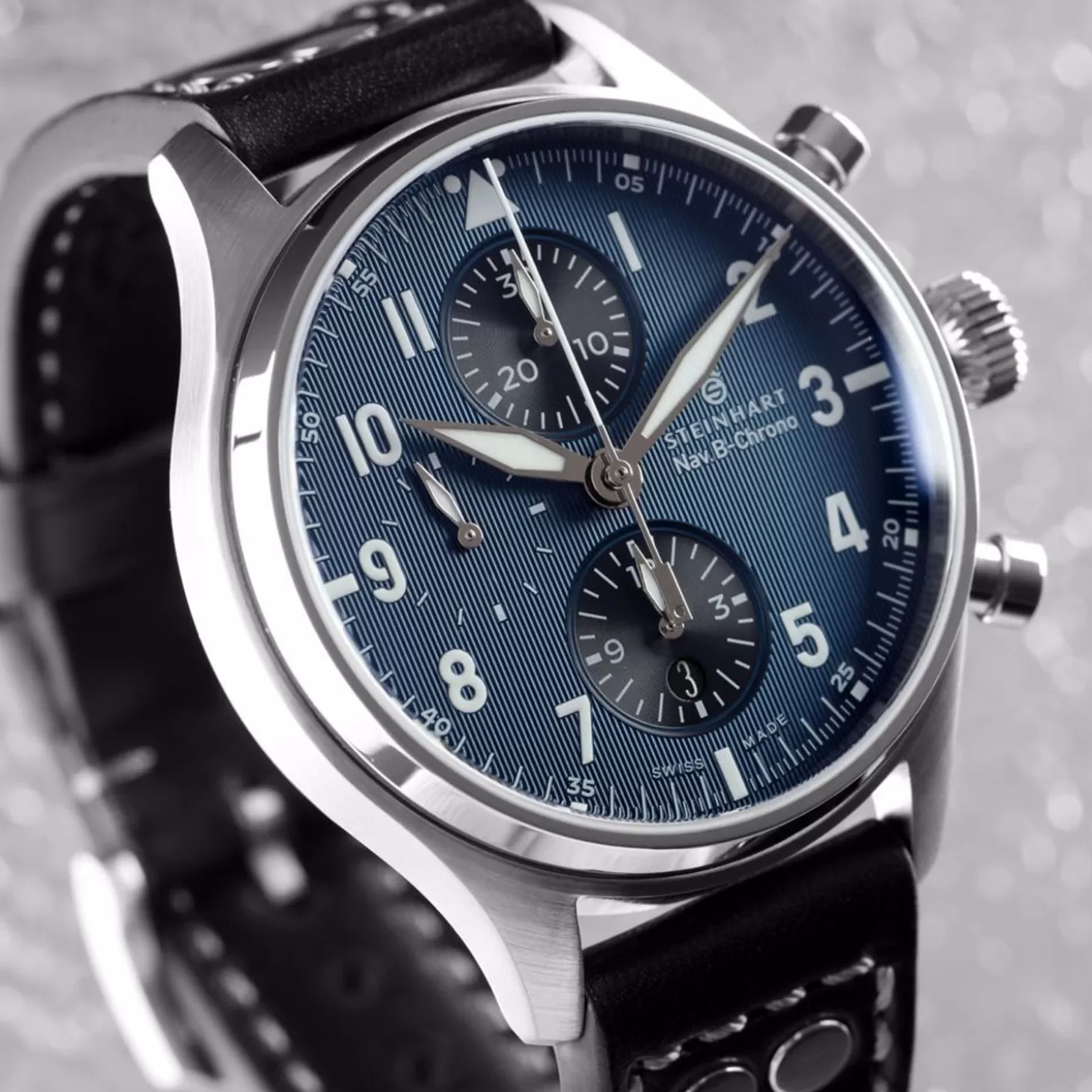 Nav.B-Chrono 42 Klassiek A-Type Blauw^Steinhart Watches Shop
