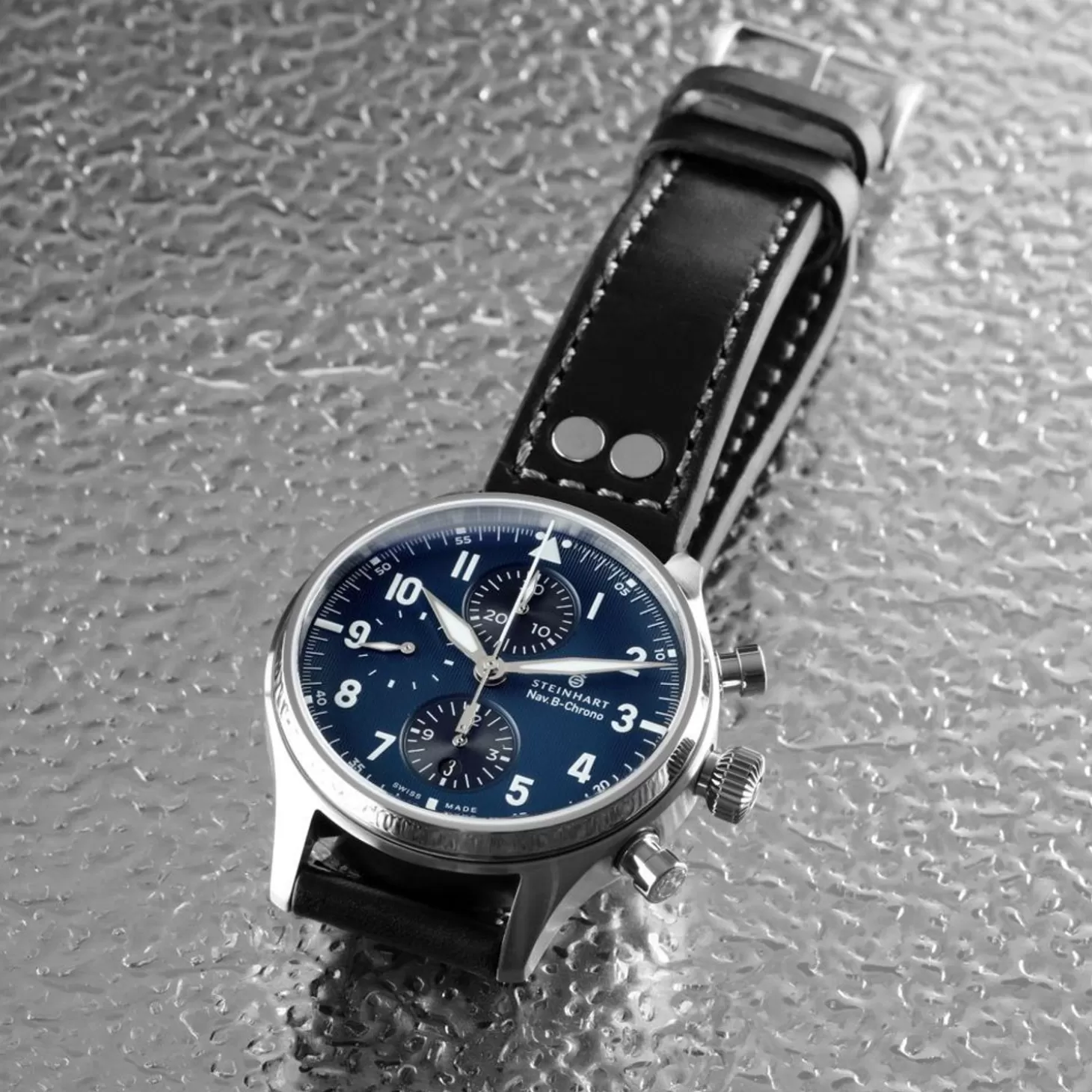 Nav.B-Chrono 42 Klassiek A-Type Blauw^Steinhart Watches Shop