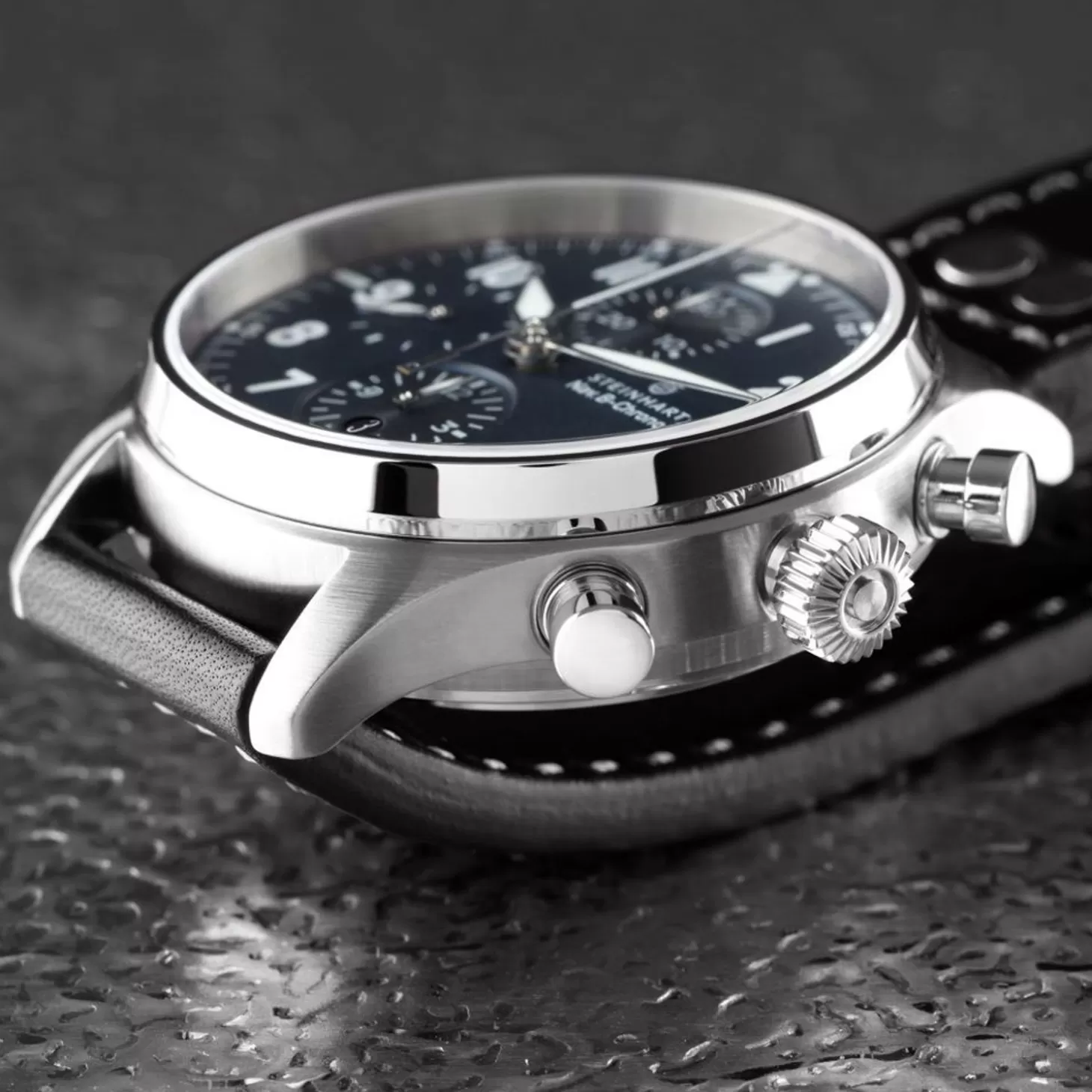 Nav.B-Chrono 42 Klassiek A-Type Blauw^Steinhart Watches Shop