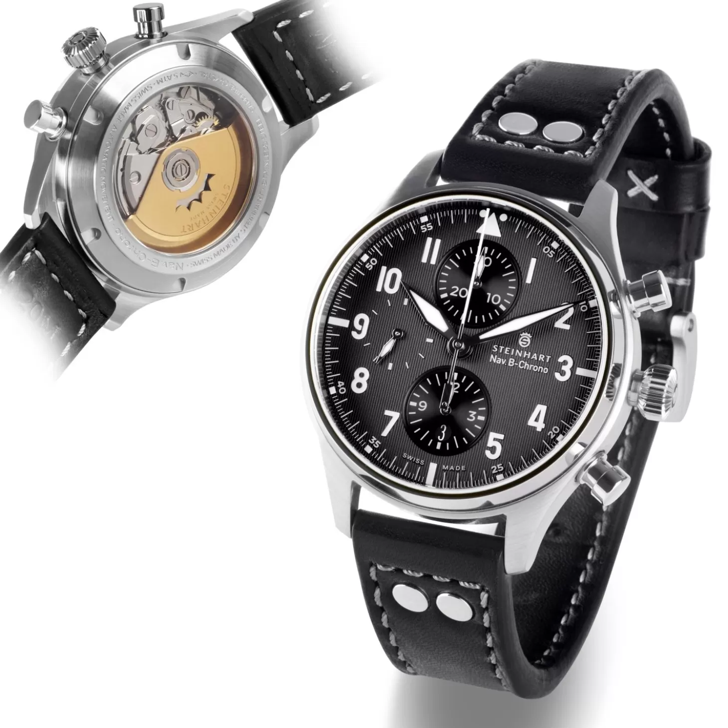 Nav.B-Chrono 42 Klassiek A-Type Zwart^Steinhart Watches Fashion