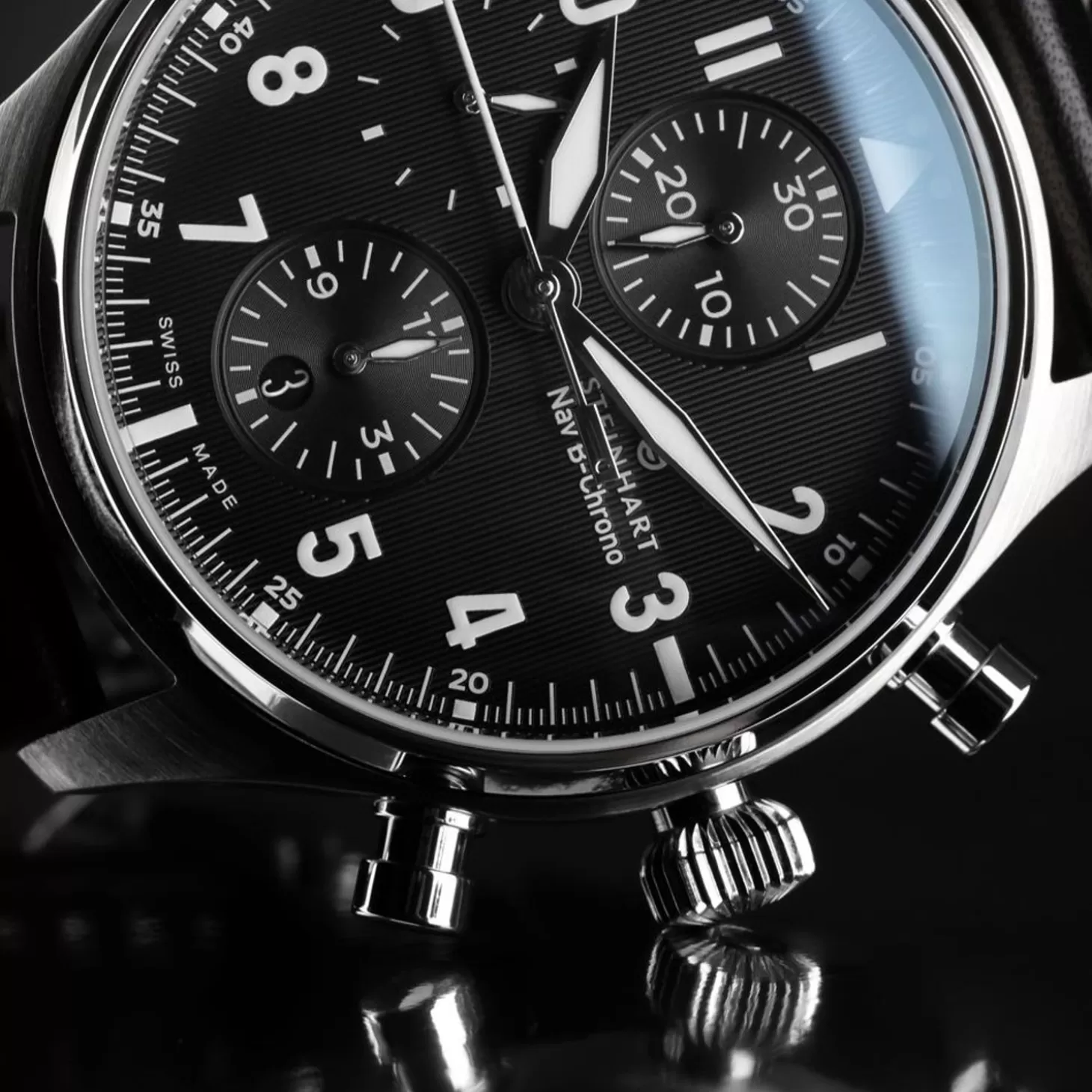 Nav.B-Chrono 42 Klassiek A-Type Zwart^Steinhart Watches Fashion