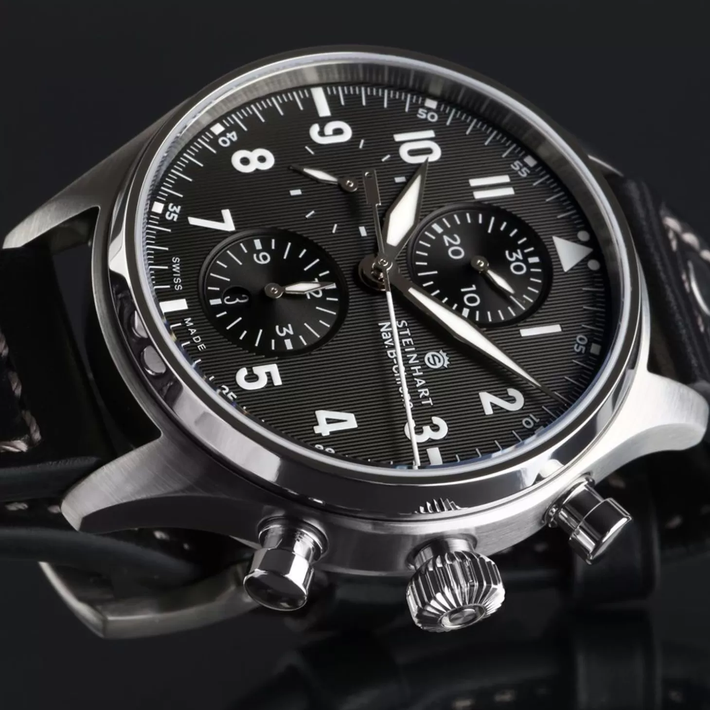 Nav.B-Chrono 42 Klassiek A-Type Zwart^Steinhart Watches Fashion