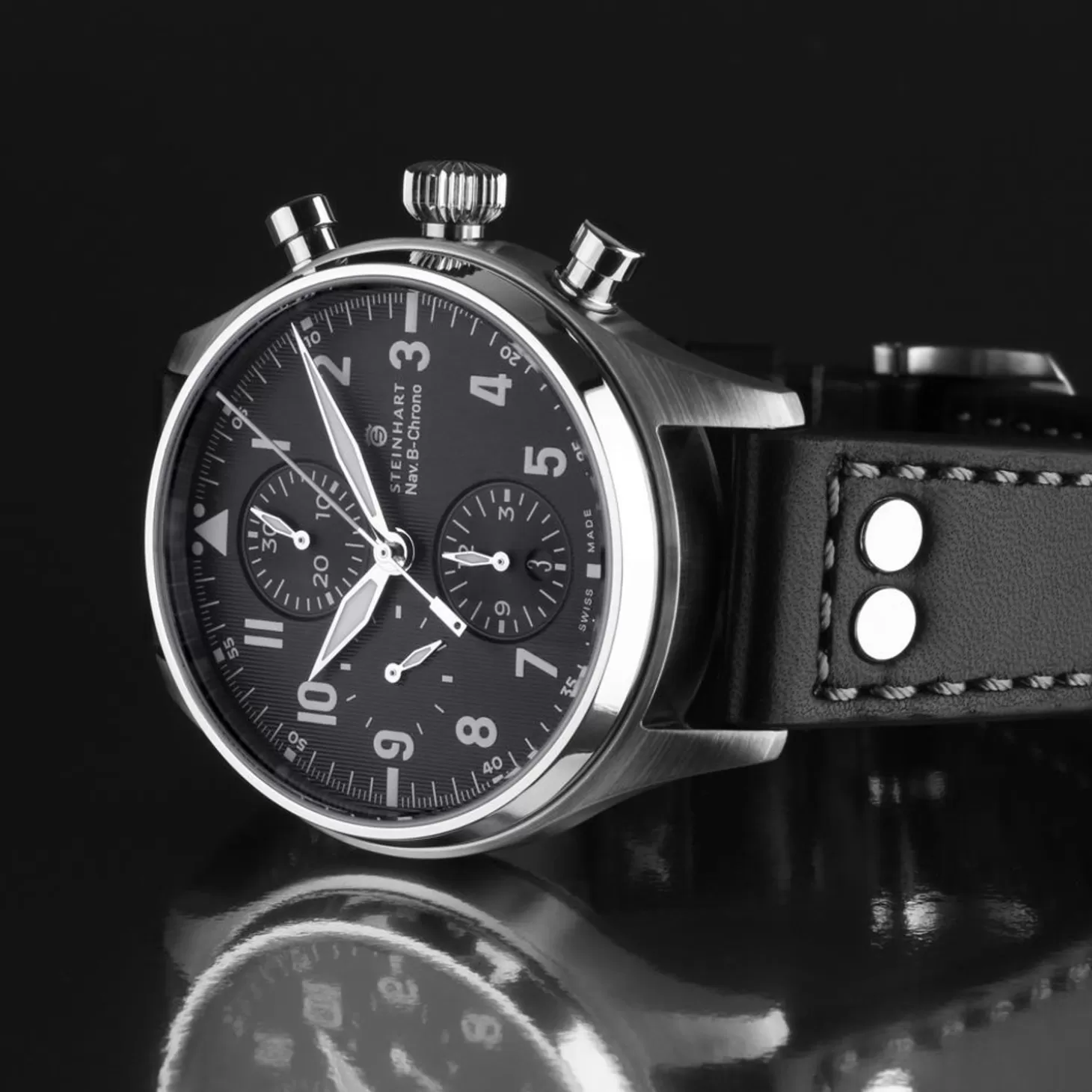 Nav.B-Chrono 42 Klassiek A-Type Zwart^Steinhart Watches Fashion