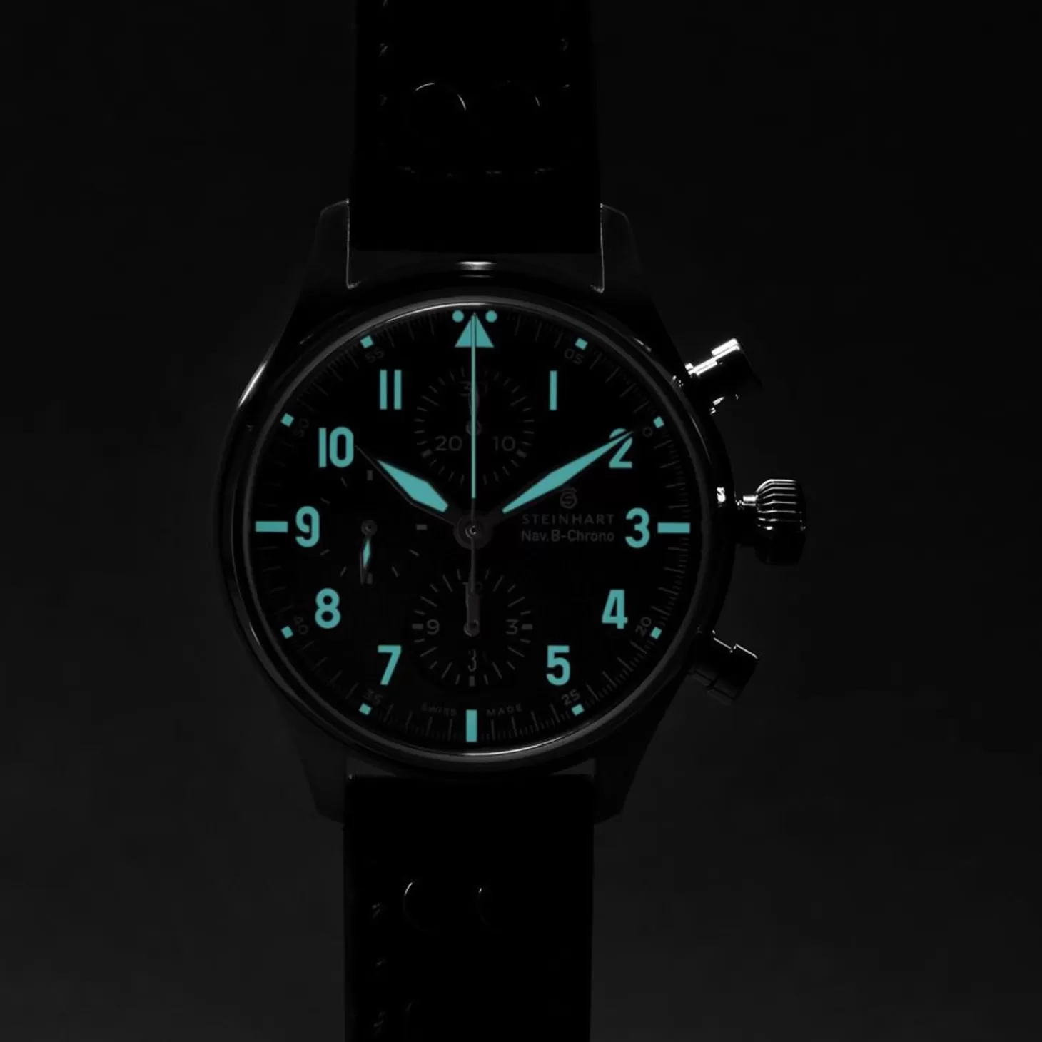Nav.B-Chrono 42 Klassiek A-Type Zwart^Steinhart Watches Fashion