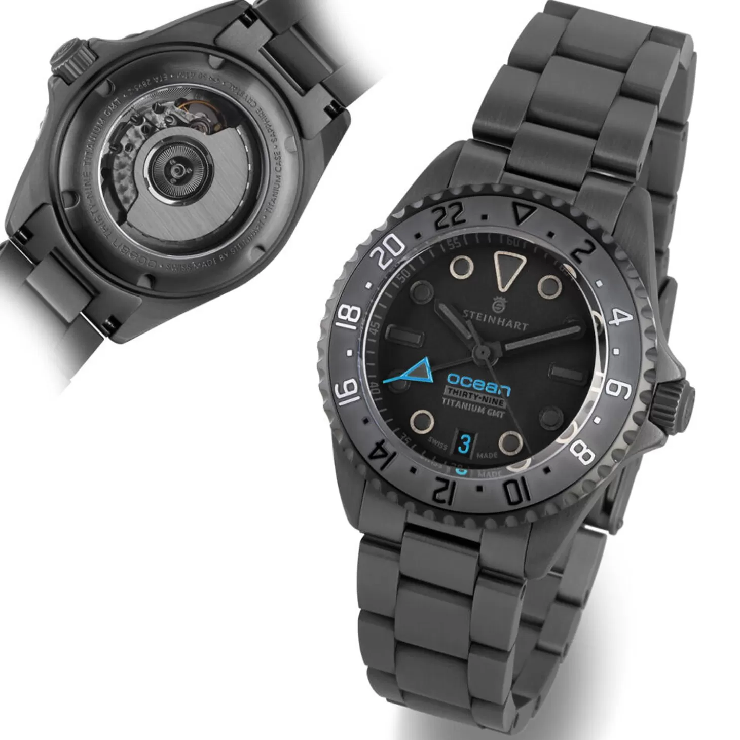 Oceaan 39 Titanium Gmt Phantom Blue^Steinhart Watches Online