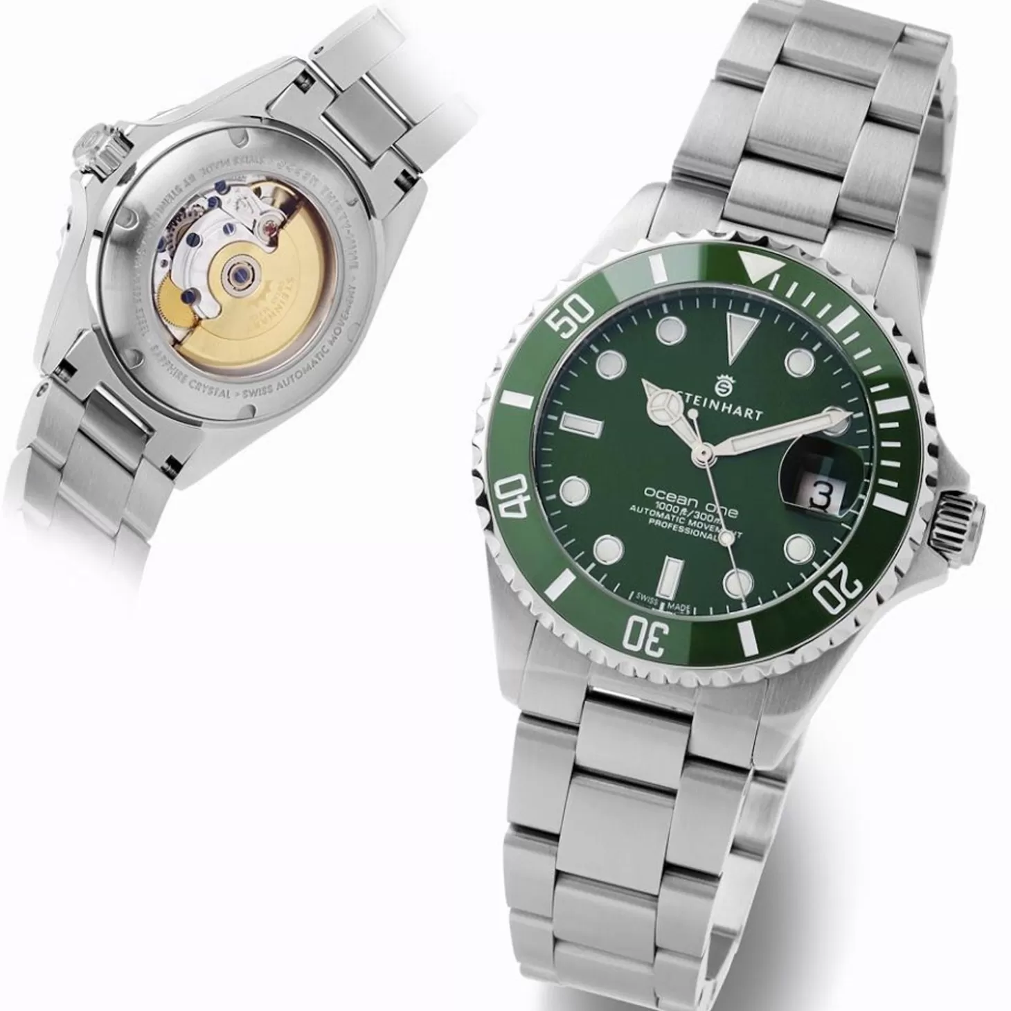 Ocean 39 Dubbelgroen Keramiek Premium Duikhorloge^Steinhart Watches Sale
