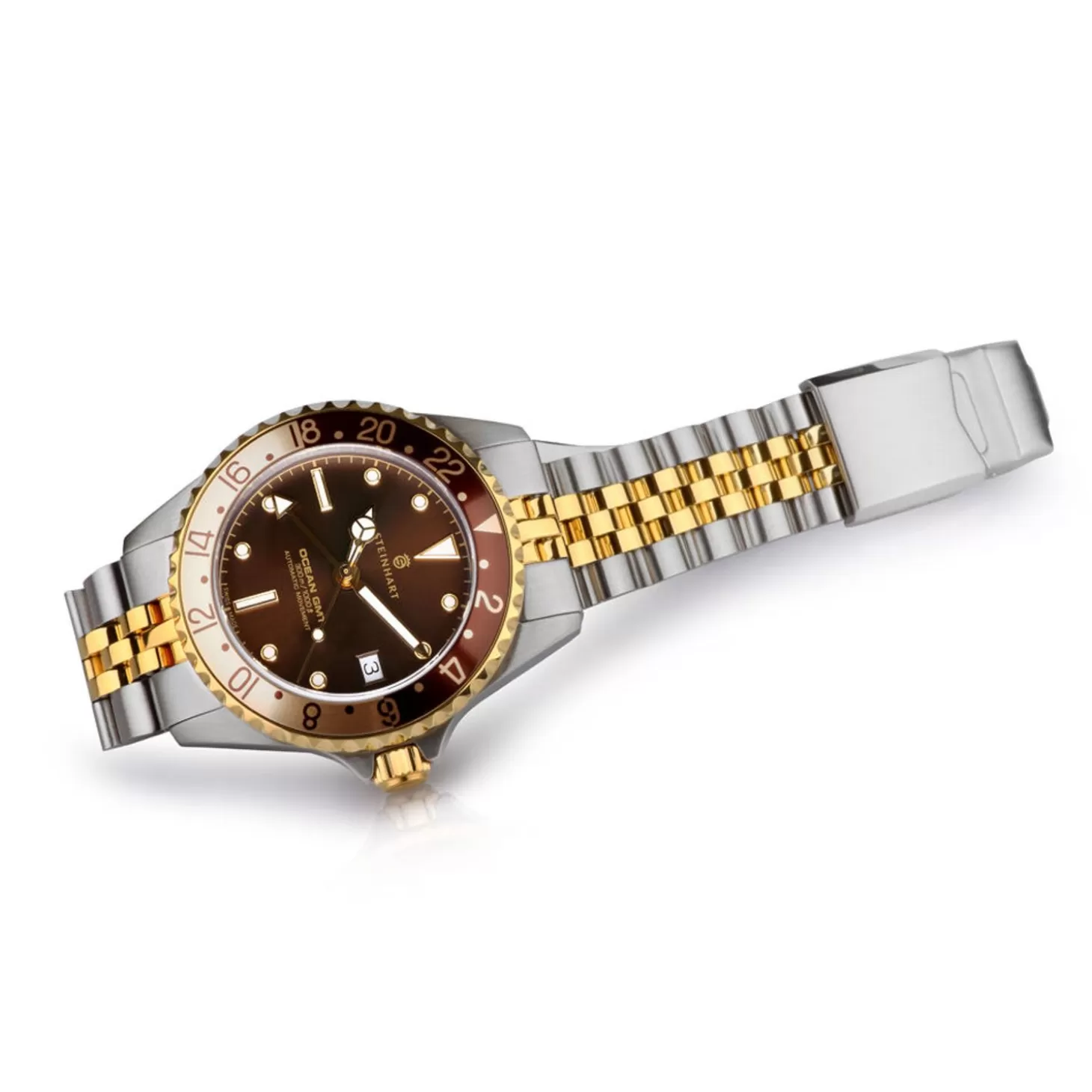 Ocean 39 Gmt.2 Tweekleurig Chocoladekleurig Duikhorloge^Steinhart Watches Shop