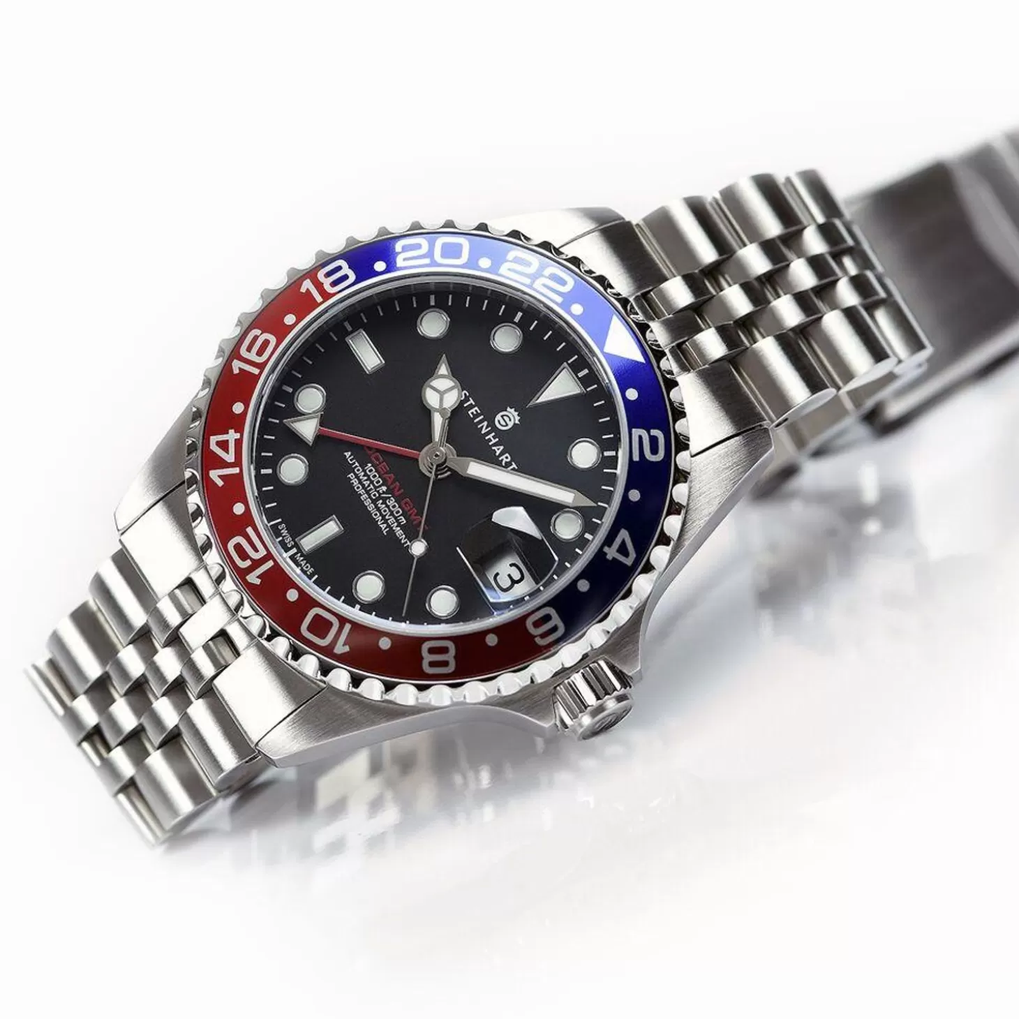 Ocean 39 Gmt Blauw-Rood .2 Duikhorloge^Steinhart Watches Clearance