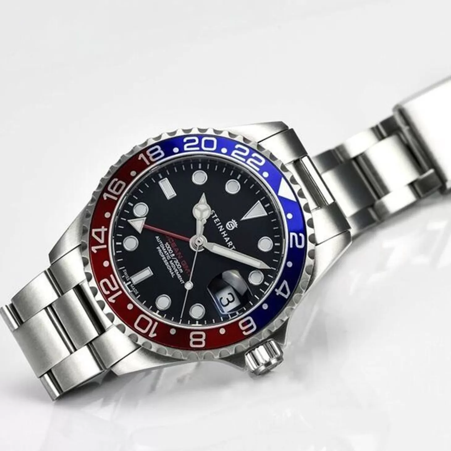 Ocean 39 Gmt Blauw-Rood Duikhorloge^Steinhart Watches Outlet