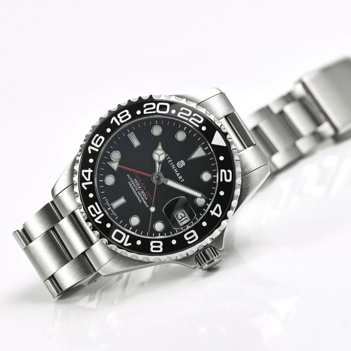 Ocean 39 Gmt Zwart Keramiek Duikhorloge^Steinhart Watches Clearance