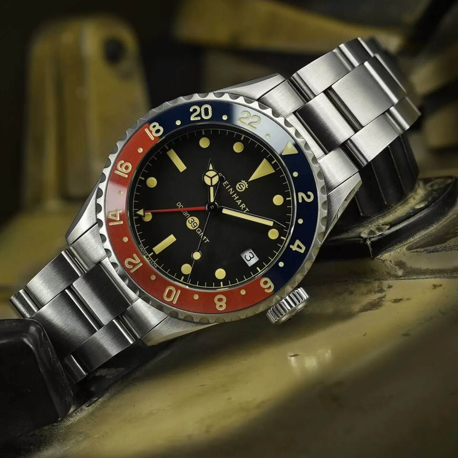 Ocean 39 Vintage Gmt Premium Blauw Rood Keramiek Duikhorloge Steinhart Watches Hot Horloges