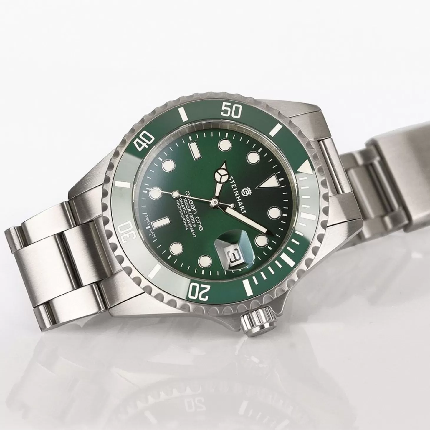Ocean One Dubbelgroen Keramiek Premium Duikhorloge^Steinhart Watches Discount