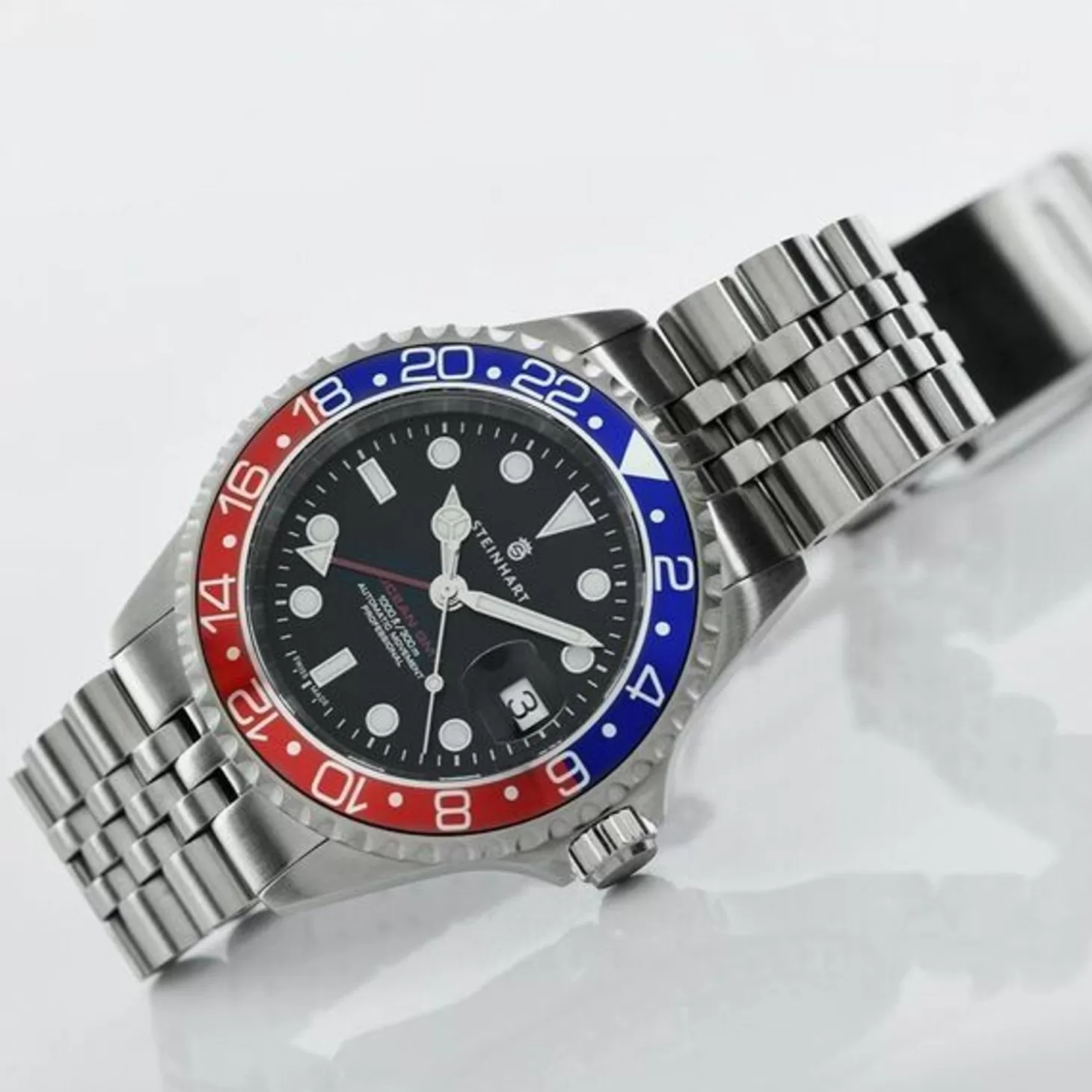Ocean One Gmt Blauw-Rood.2 Duikhorloge^Steinhart Watches Online