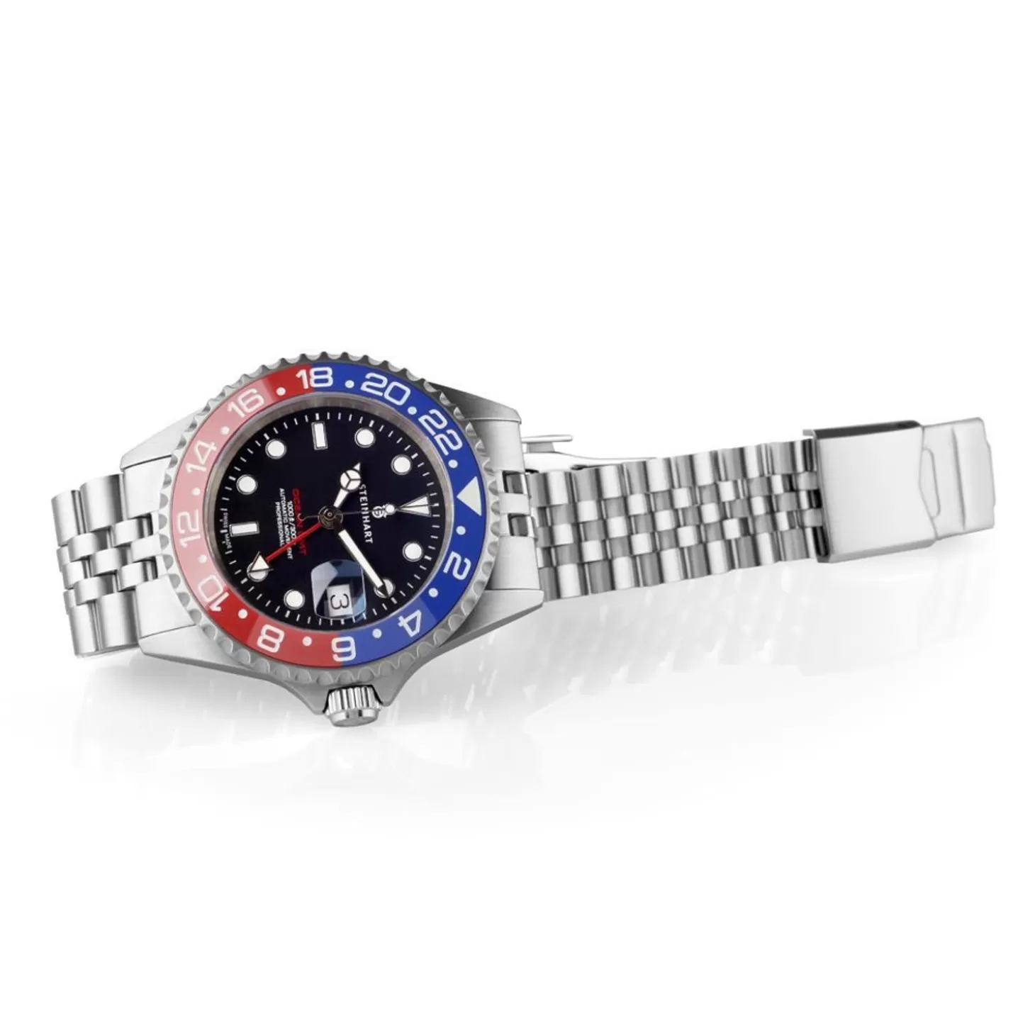 Ocean One Gmt Blauw-Rood. 2 Keramisch Duikhorloge^Steinhart Watches Hot