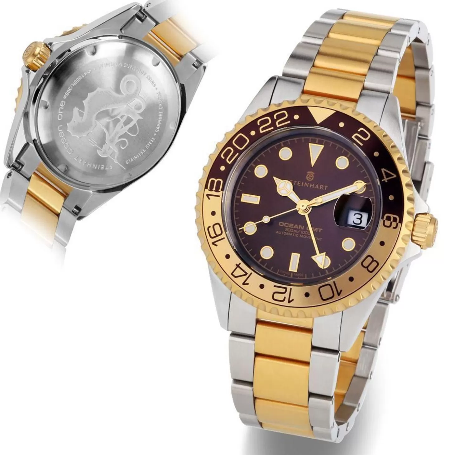 Ocean One Gmt Tweekleurig Chocoladekleurig Duikhorloge^Steinhart Watches Best Sale