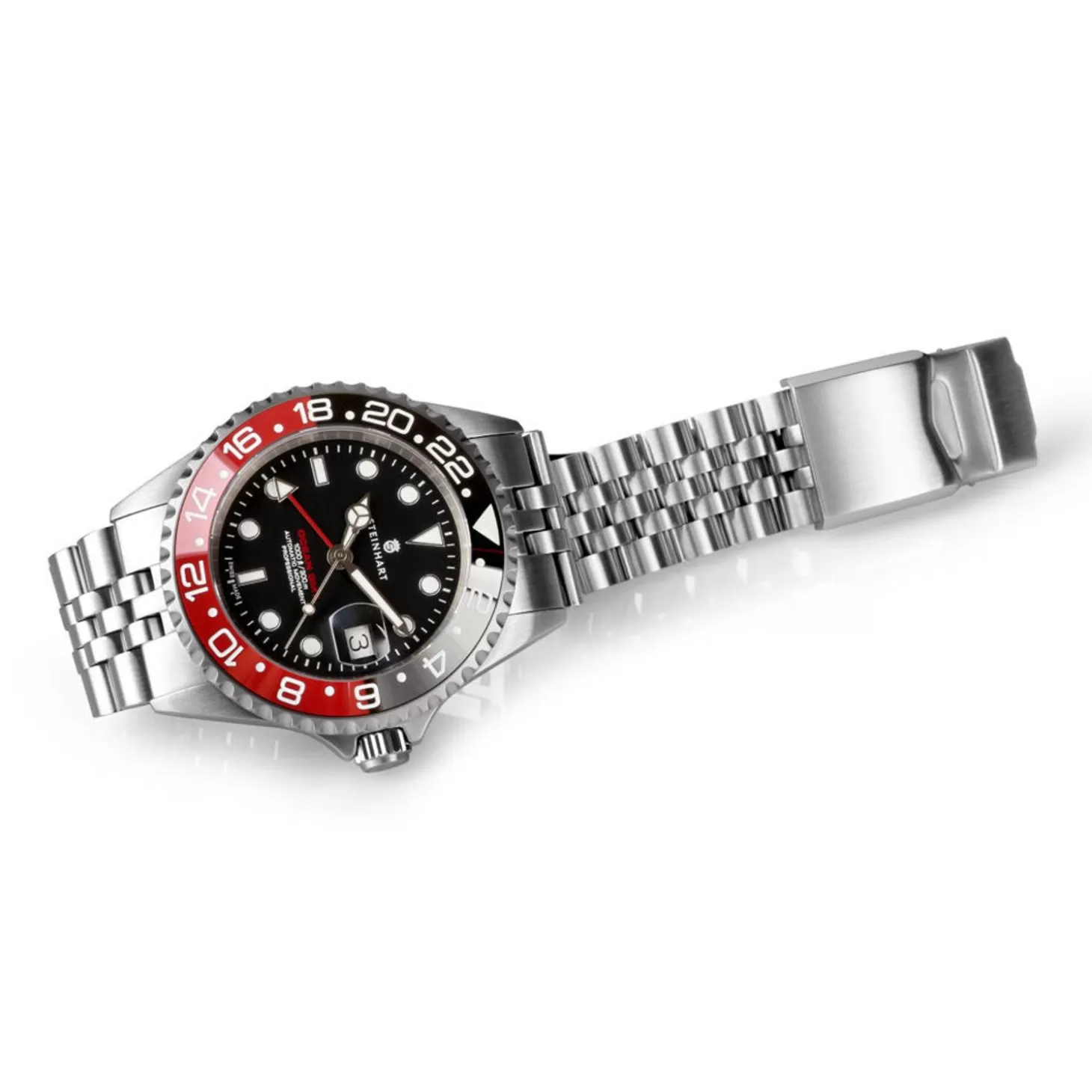 Ocean One Gmt Zwart-Rood. 2 Keramisch Duikhorloge^Steinhart Watches Shop