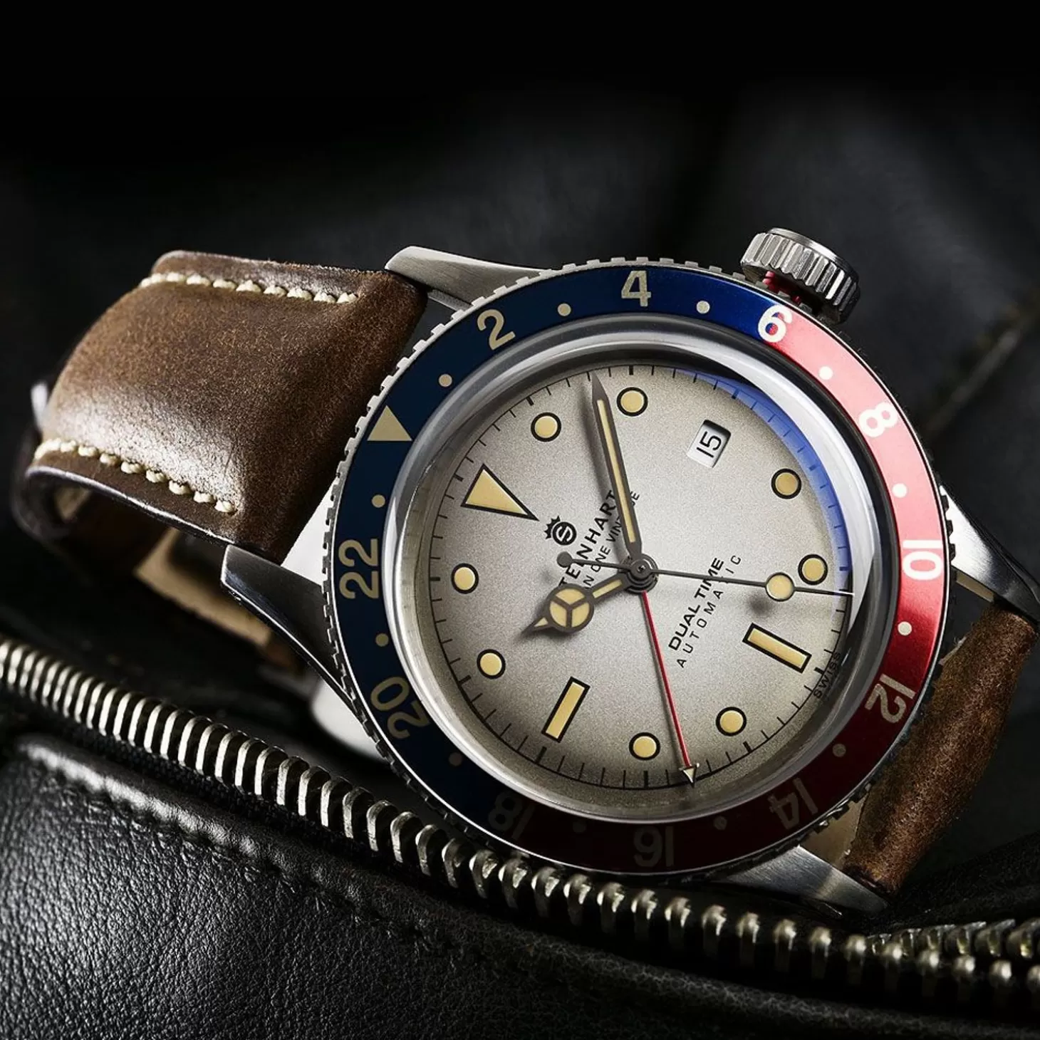 Ocean One Vintage Dual-Time Premium Duikhorloge^Steinhart Watches Discount