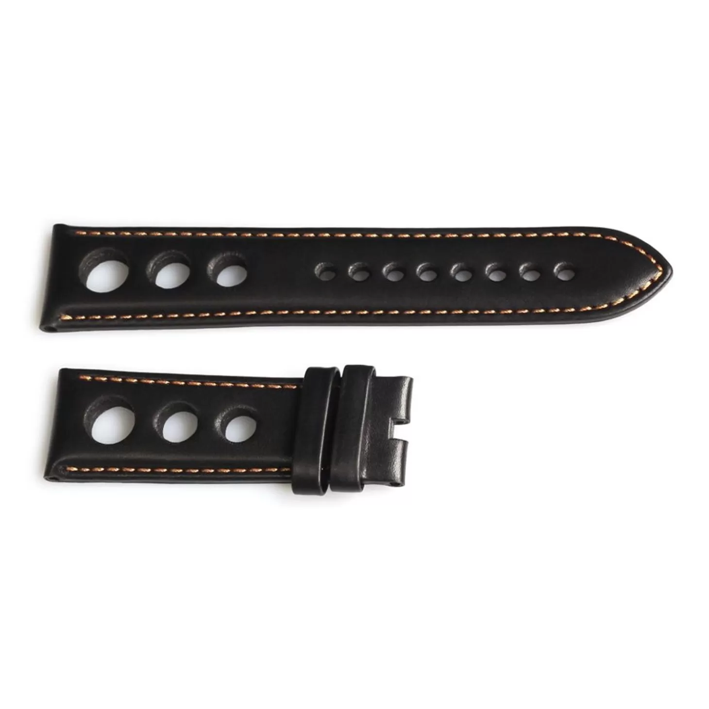 Racing Band Zwart Met Contraststiksel Oranje, Maat S^Steinhart Watches Cheap