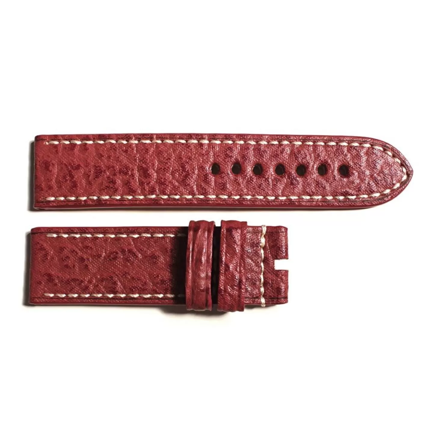 Speciale Band Shark Red, Contrasterende Stiksels, Maat M^Steinhart Watches Best